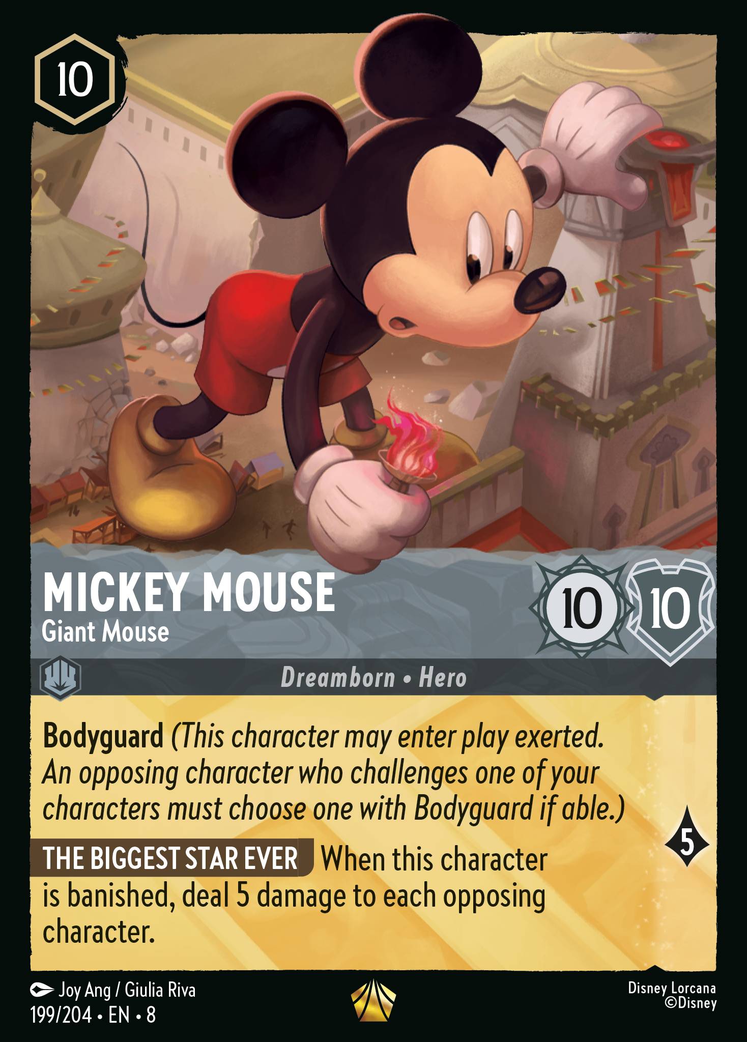 Carta Mickey Mouse - Giant Mouse del set Reign of Jafar