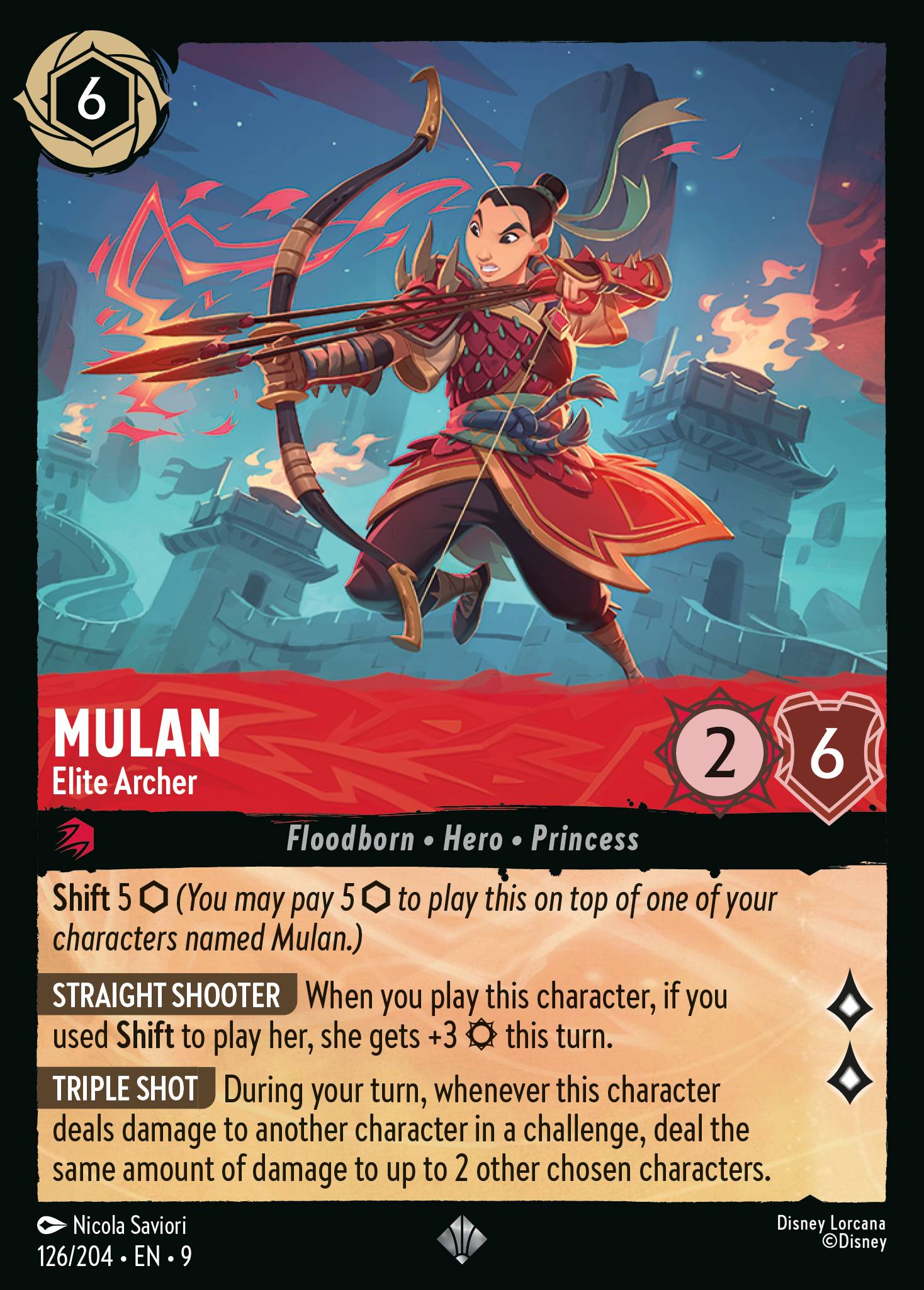 Carta Mulan - Elite Archer del set Fabled