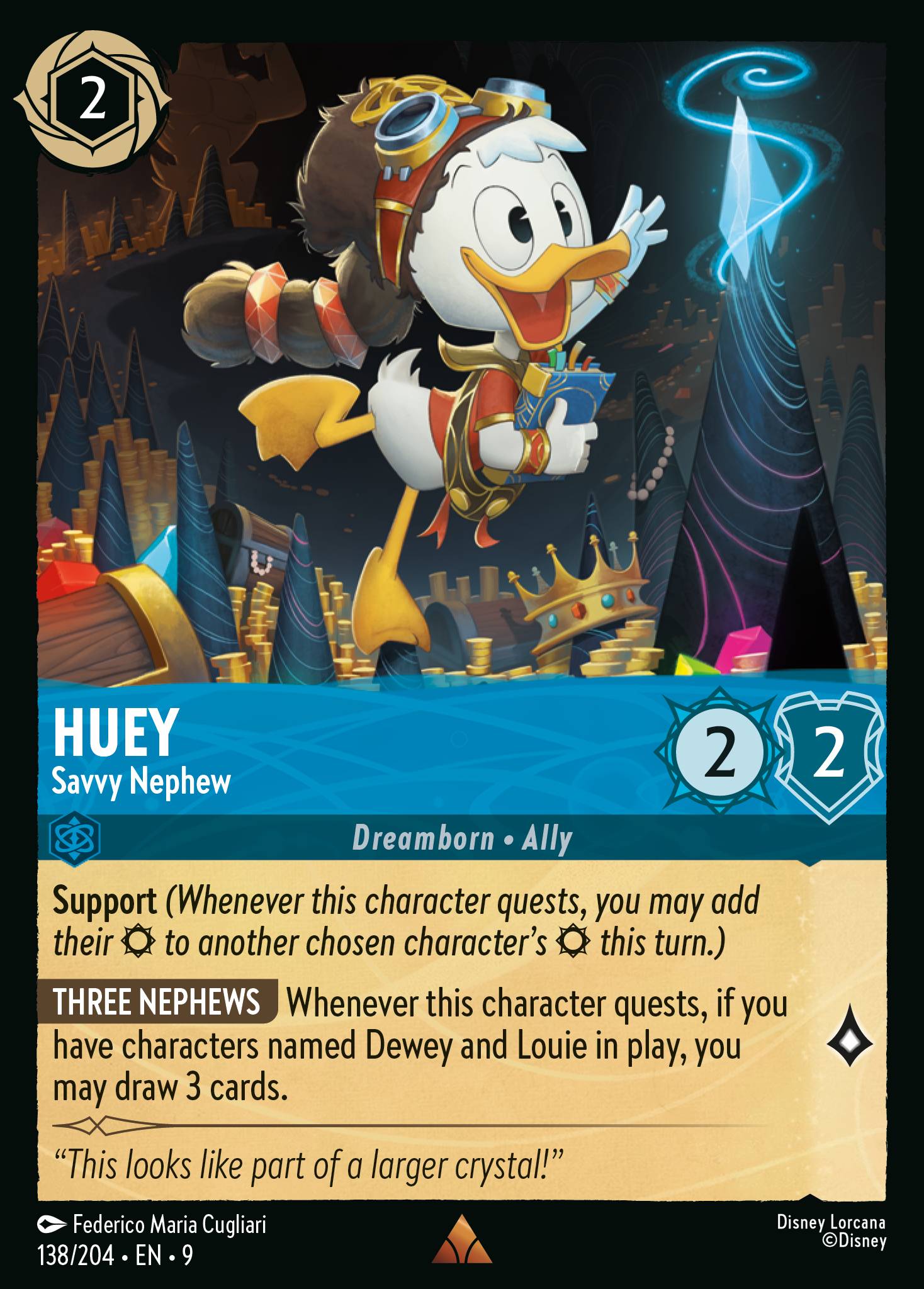 Carta Huey - Savvy Nephew del set Fabled