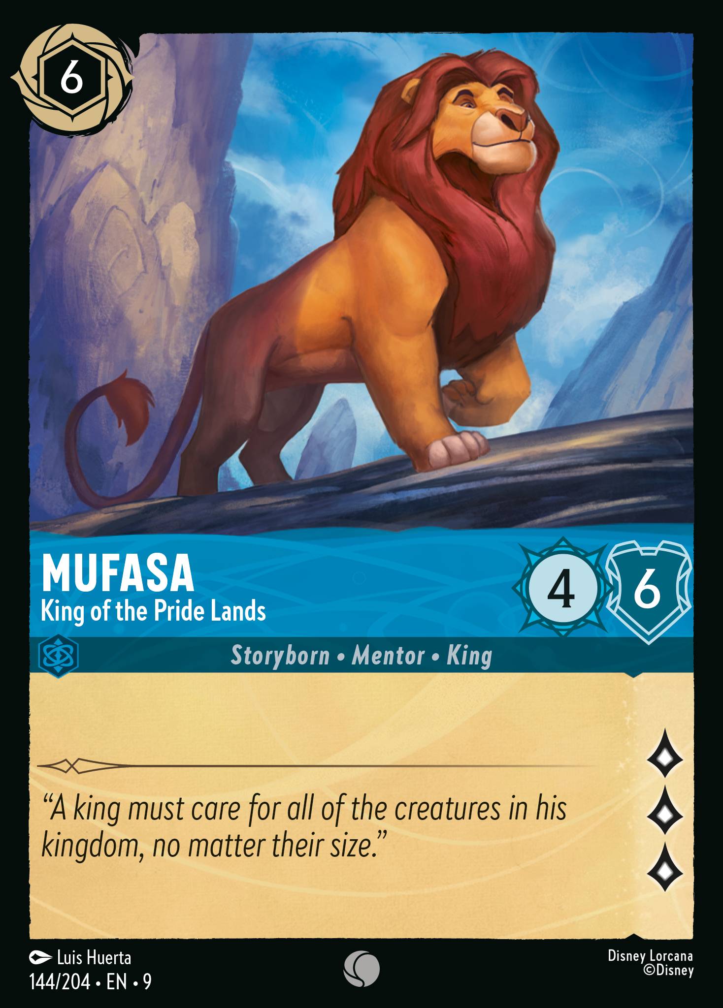Carta Mufasa - King of the Pride Lands del set Fabled