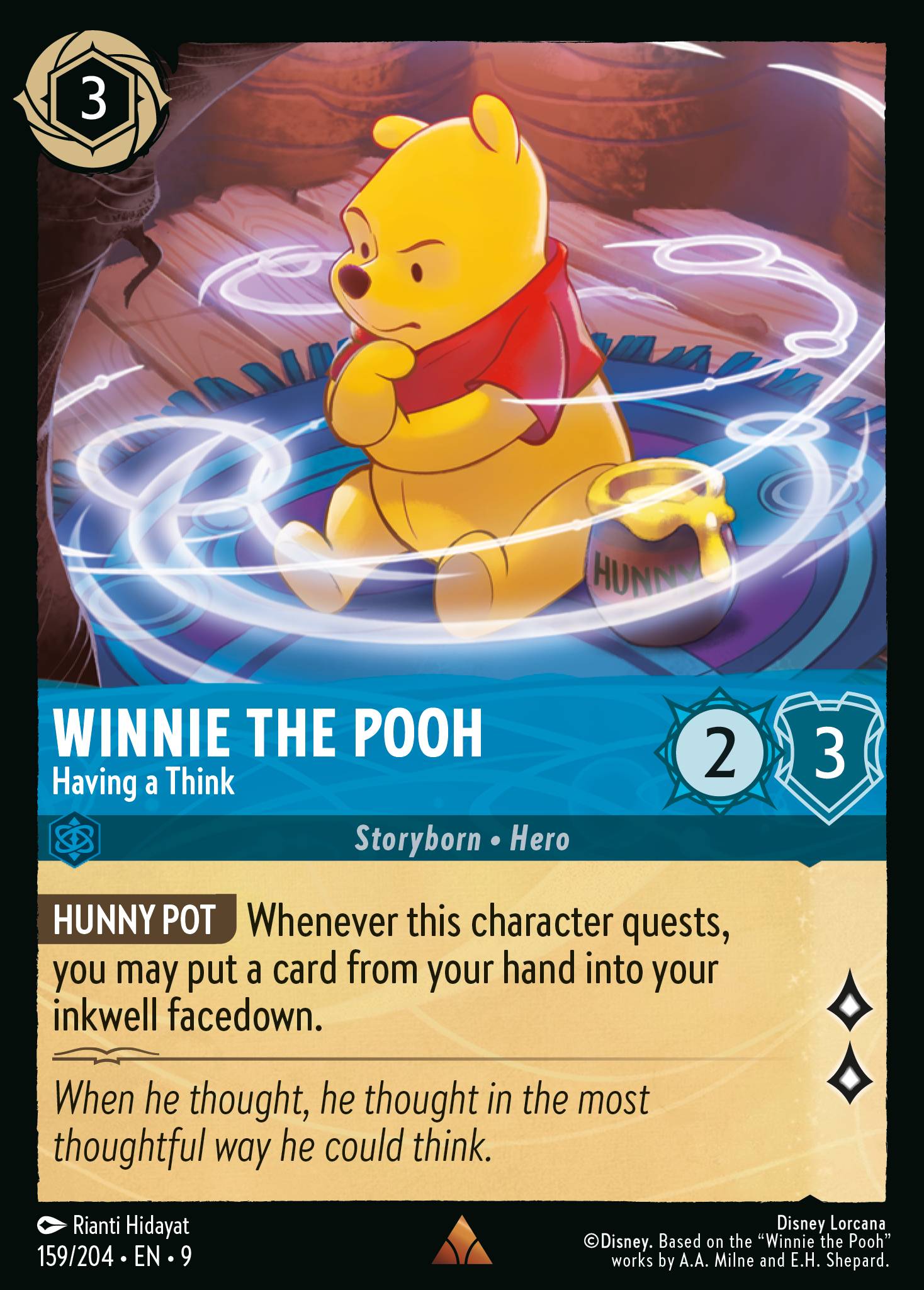 Carta Winnie the Pooh - Having a Think del set Fabled