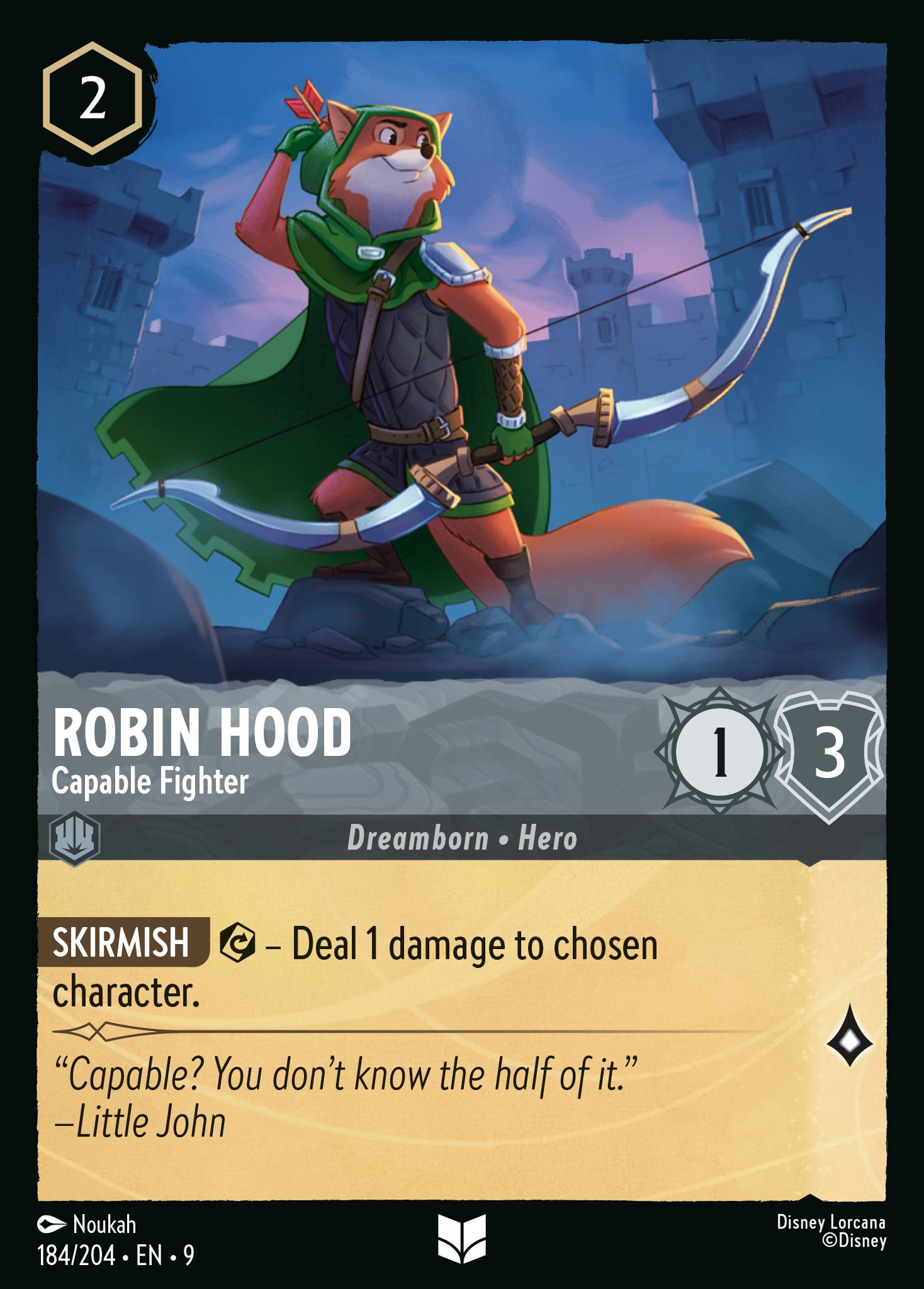 Carta Robin Hood - Capable Fighter del set Fabled