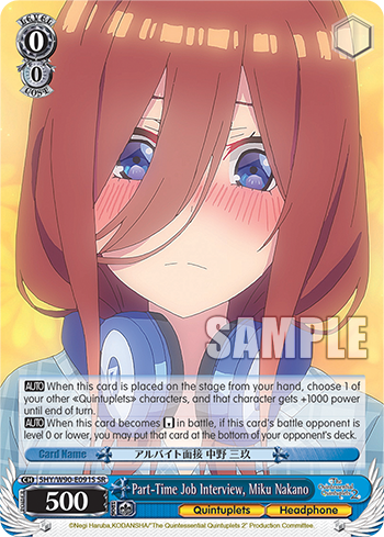 Part-Time Job Interview, Miku Nakano