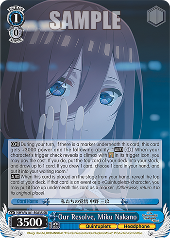 Our Resolve, Miku Nakano