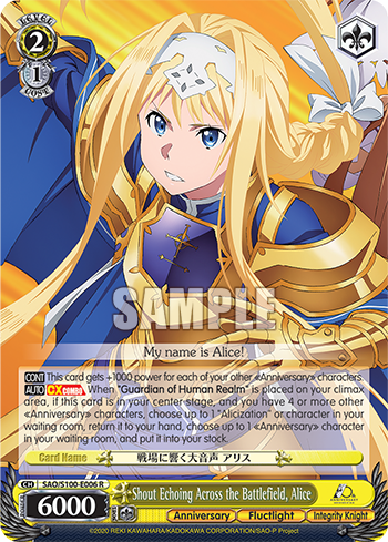 Shout Echoing Across the Battlefield, Alice