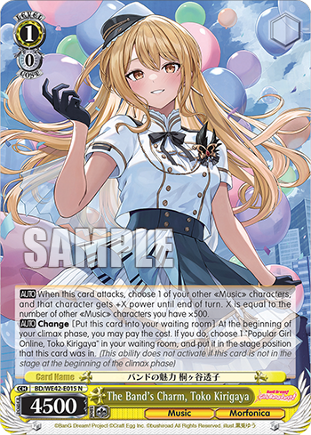 The Band's Charm, Toko Kirigaya