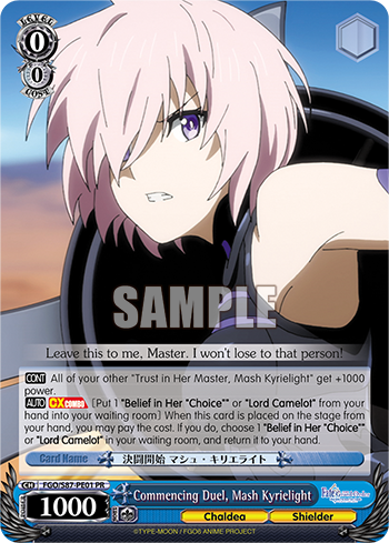 Commencing Duel, Mash Kyrielight