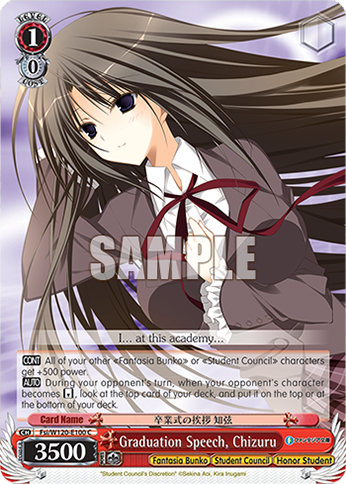 Graduation Speech, Chizuru