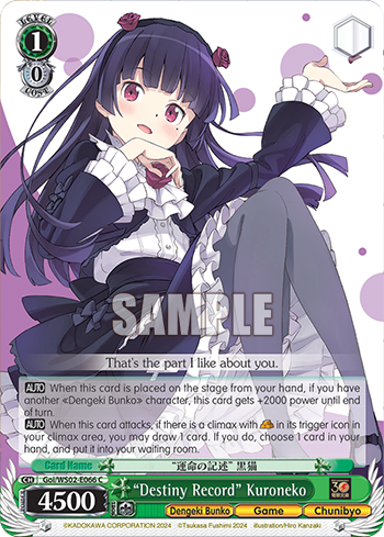 "Destiny Record" Kuroneko