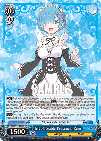Irreplaceable Presence, Rem
