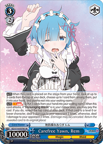 Carefree Yawn, Rem