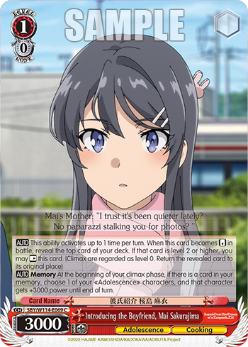 Introducing the Boyfriend, Mai Sakurajima