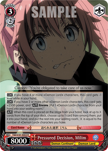 Pressured Decision, Milim