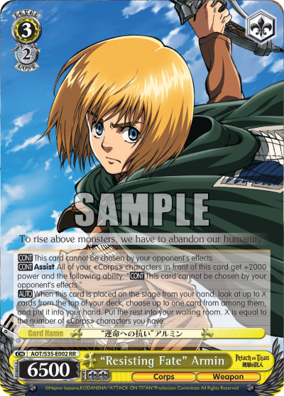 "Resisting Fate" Armin