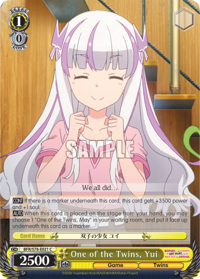 One of the Twins, Yui