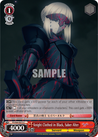 Knight Clothed in Black, Saber Alter