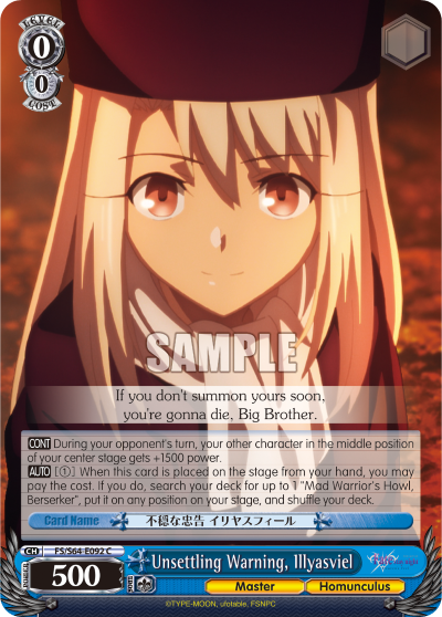 Unsettling Warning, Illyasviel