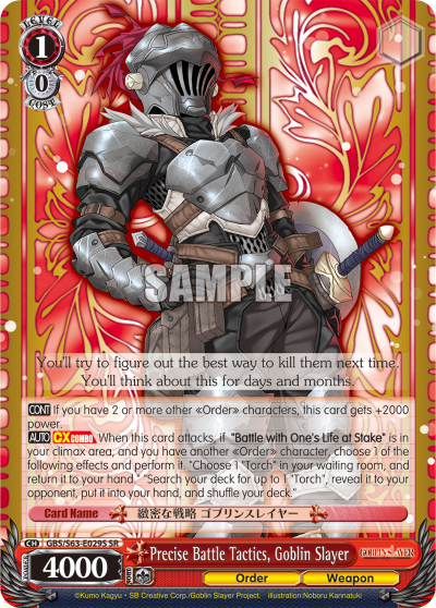 Precise Battle Tactics, Goblin Slayer