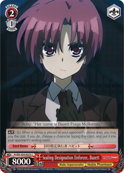 Sealing Designation Enforcer, Bazett