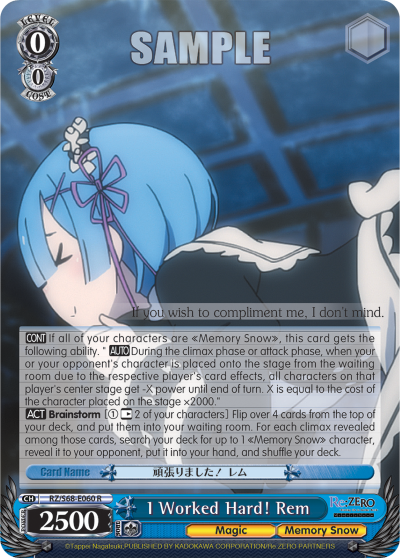 I Worked Hard! Rem