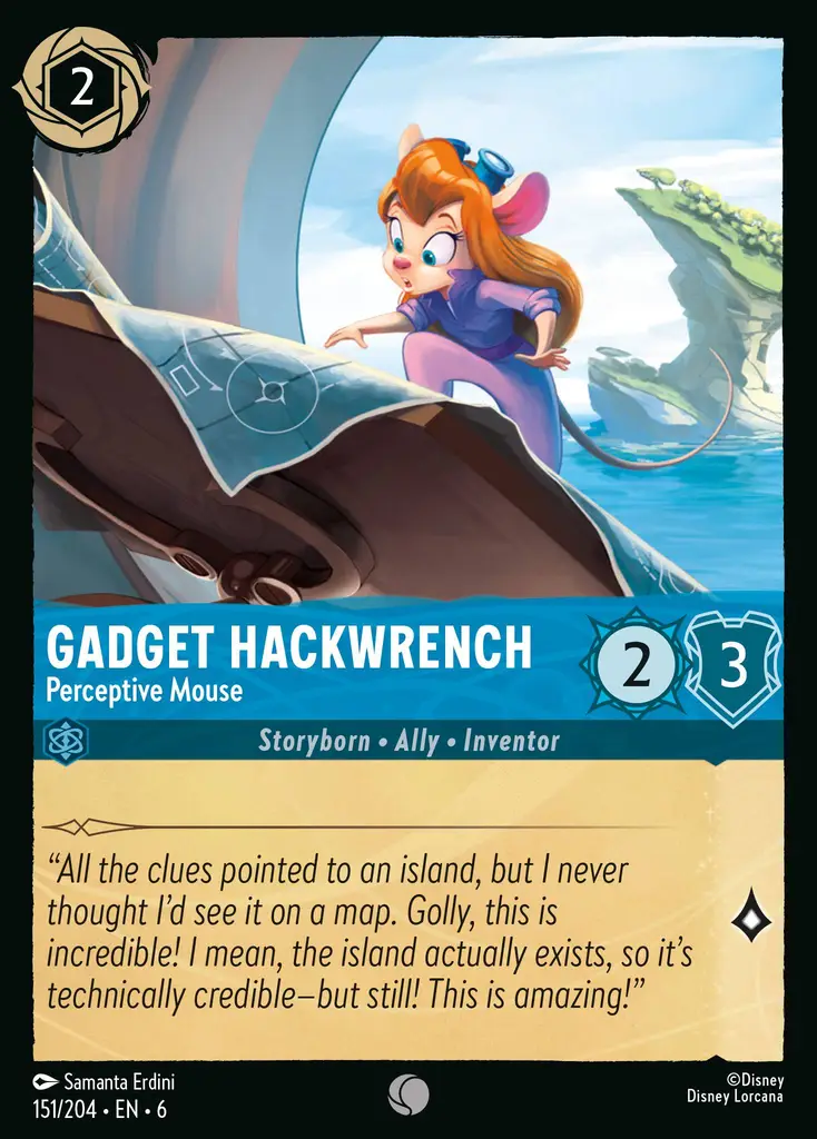 Carta Gadget Hackwrench - Perceptive Mouse del set Azurite Sea