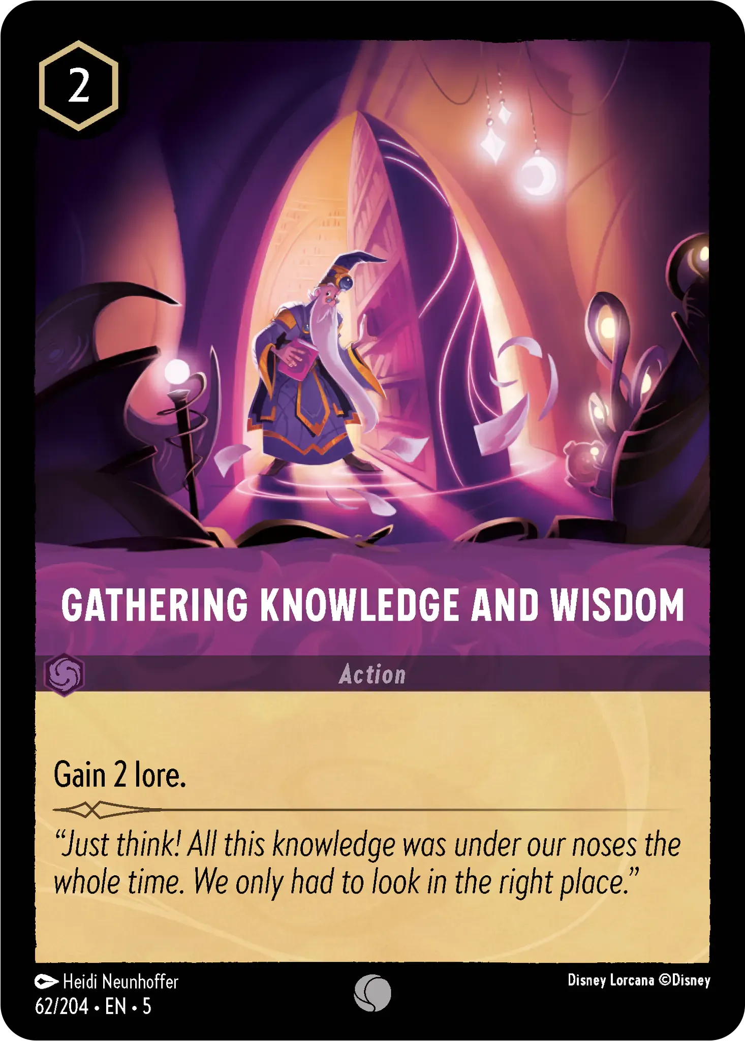 Carta Gathering Knowledge And Wisdom del set Shimmering Skies