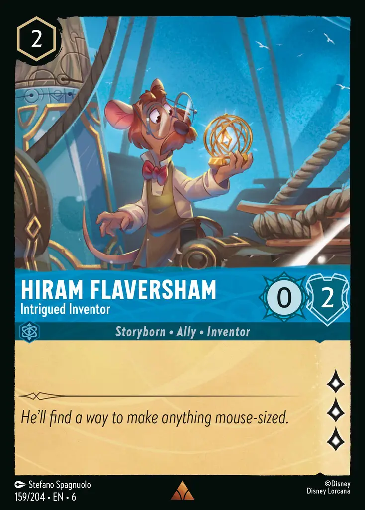 Carta Hiram Flaversham - Intrigued Inventor del set Azurite Sea