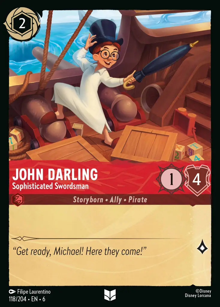 Carta John Darling - Sophisticated Swordsman del set Azurite Sea