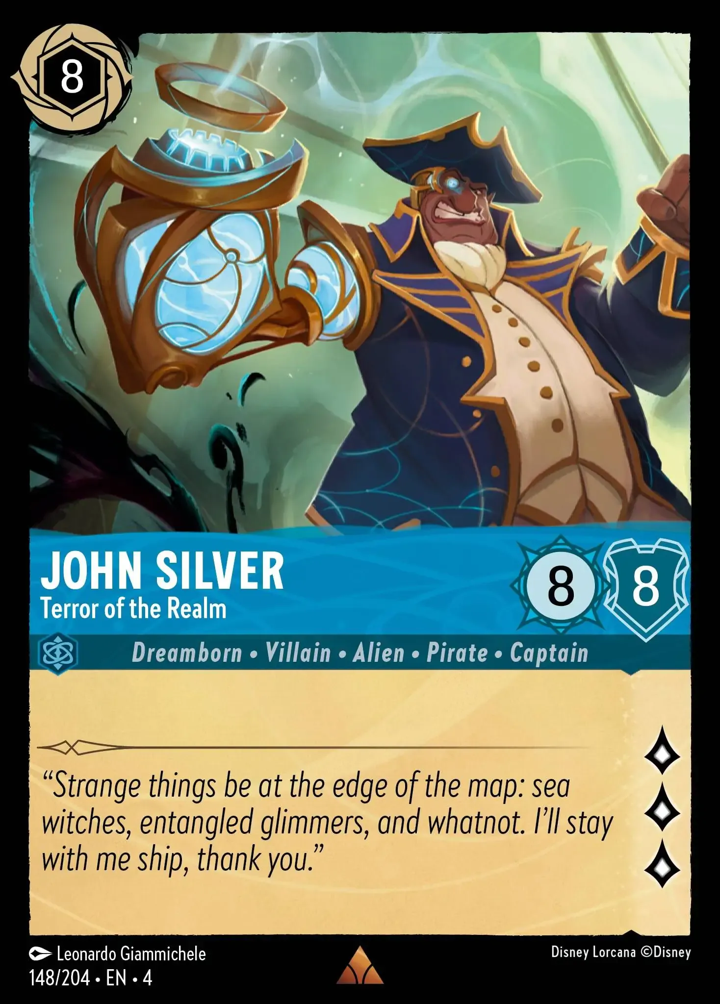 Carta John Silver - Terror of the Realm del set Ursula's Return
