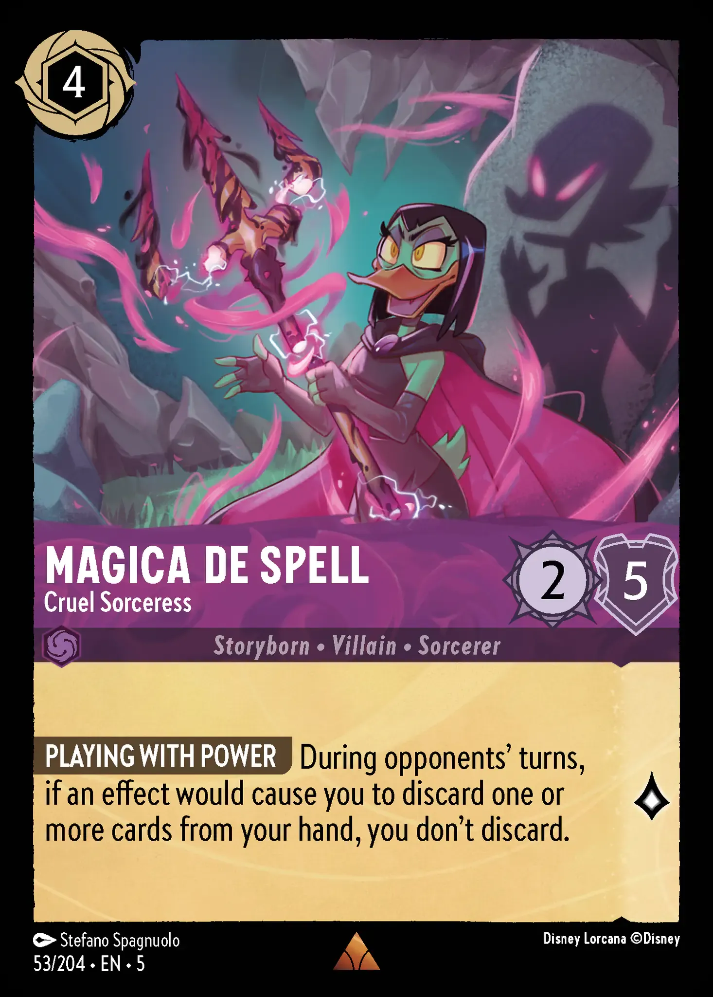 Carta Magica De Spell - Cruel Sorceress del set Shimmering Skies