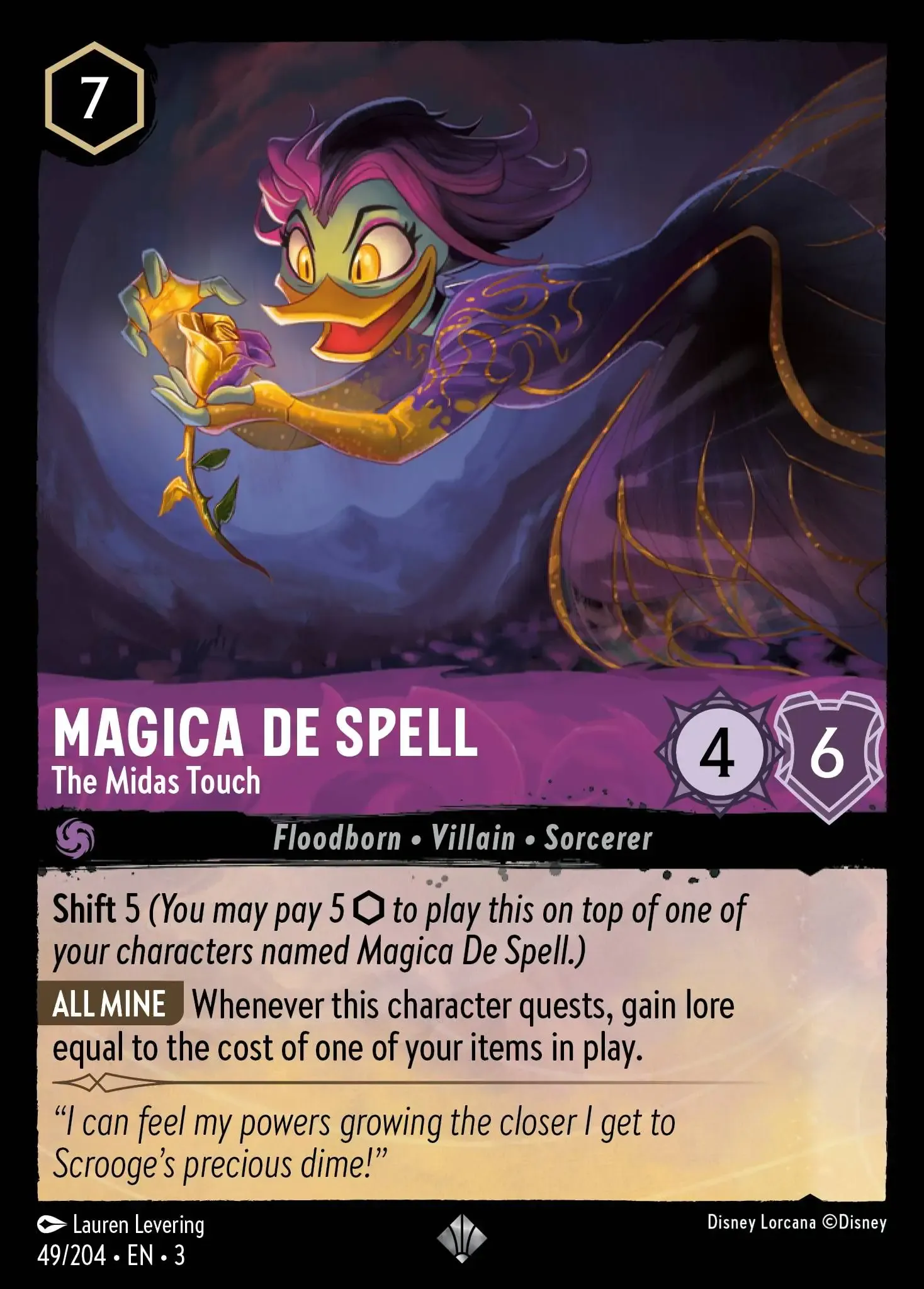 Carta Magica De Spell - The Midas Touch del set Into the Inklands