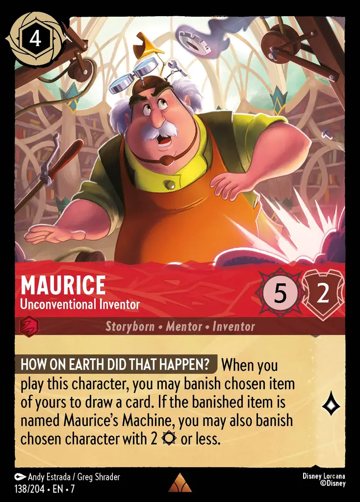 Carta Maurice - Unconventional Inventor del set Archazia's Island