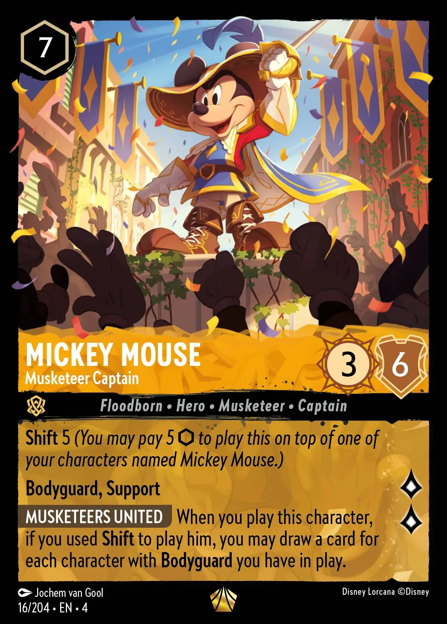Carta Mickey Mouse - Musketeer Captain del set Ursula's Return