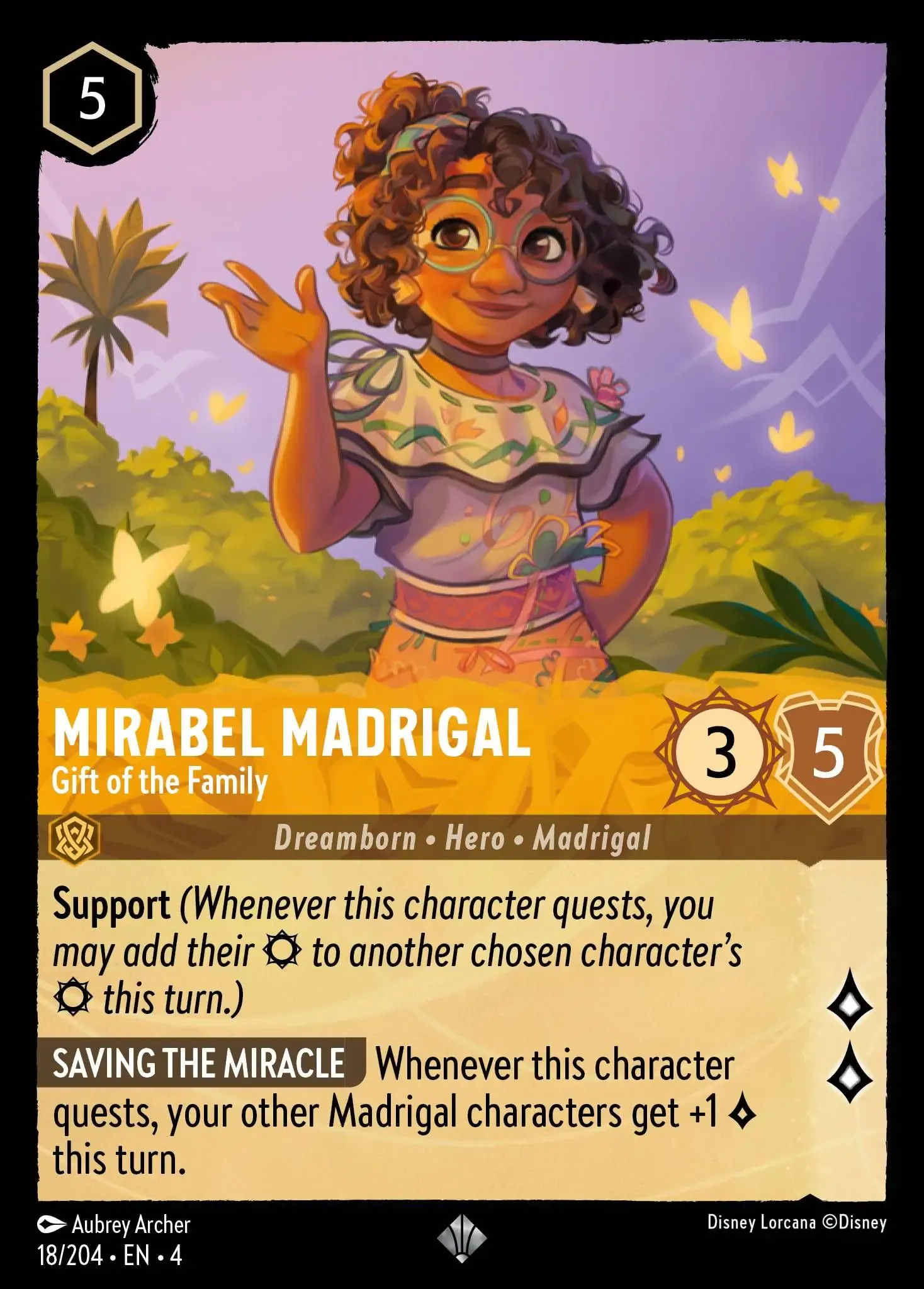 Carta Mirabel Madrigal - Gift of the Family del set Ursula's Return