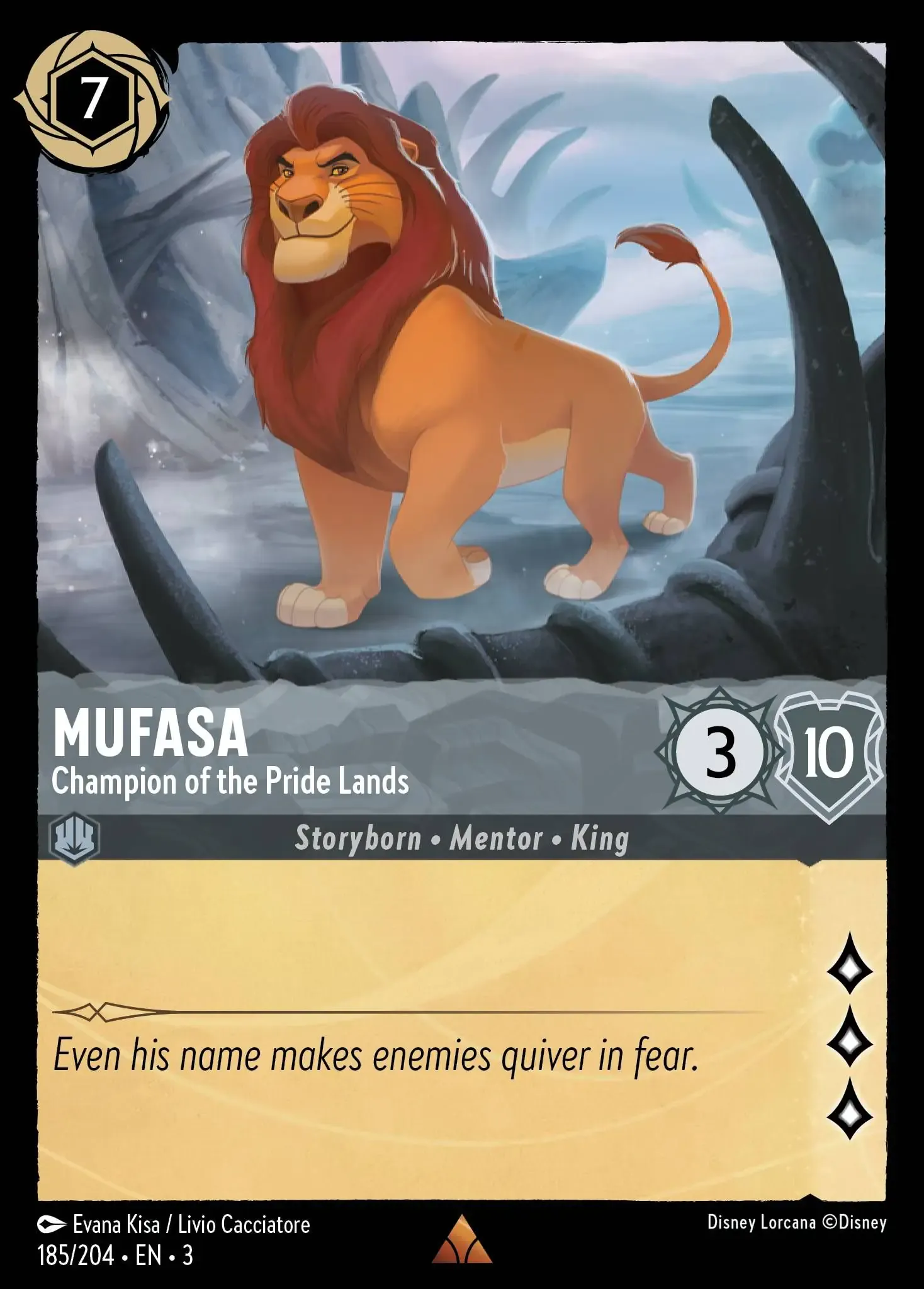 Carta Mufasa - Champion of the Pride Lands del set Into the Inklands