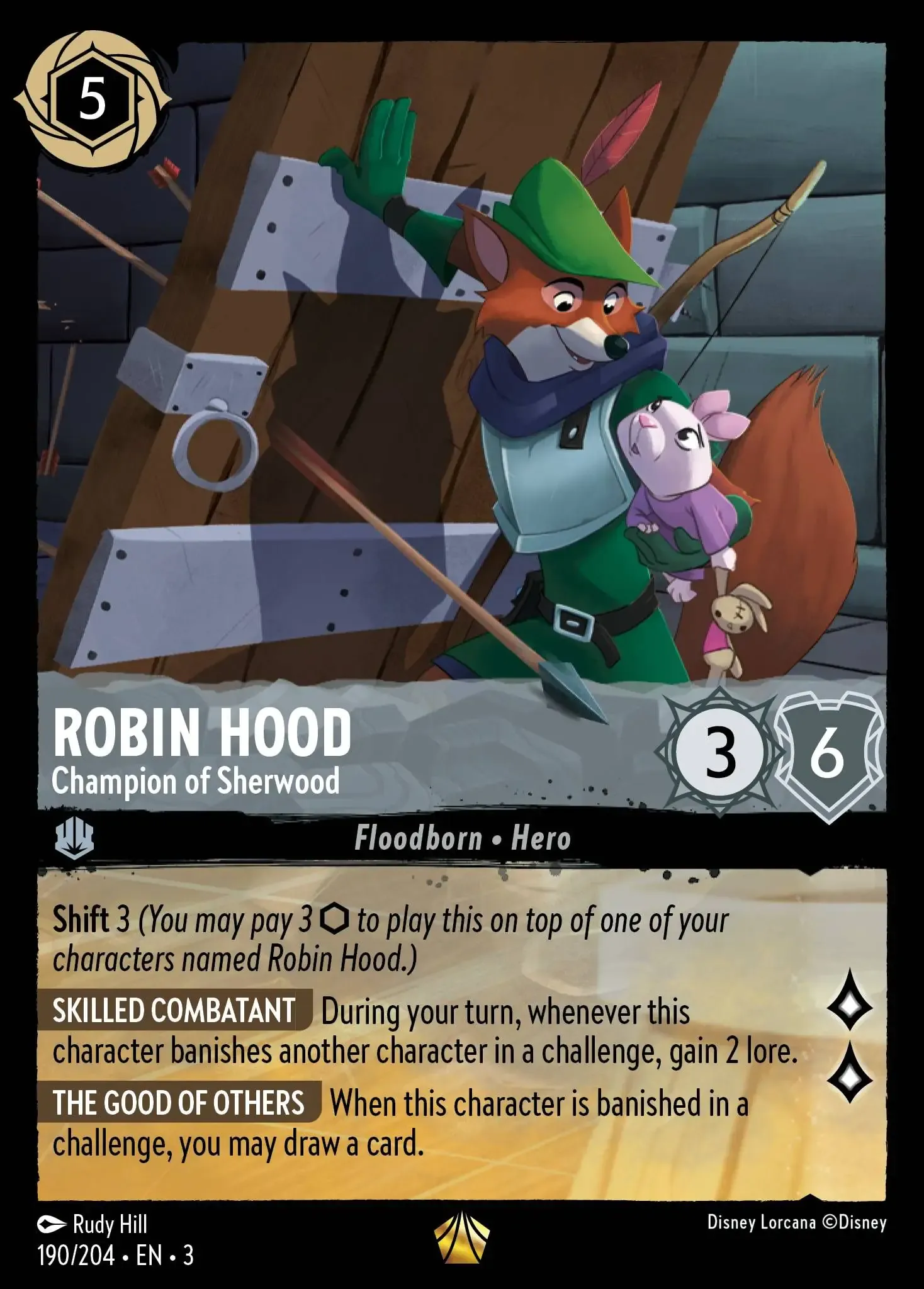 Carta Robin Hood - Champion of Sherwood del set Into the Inklands