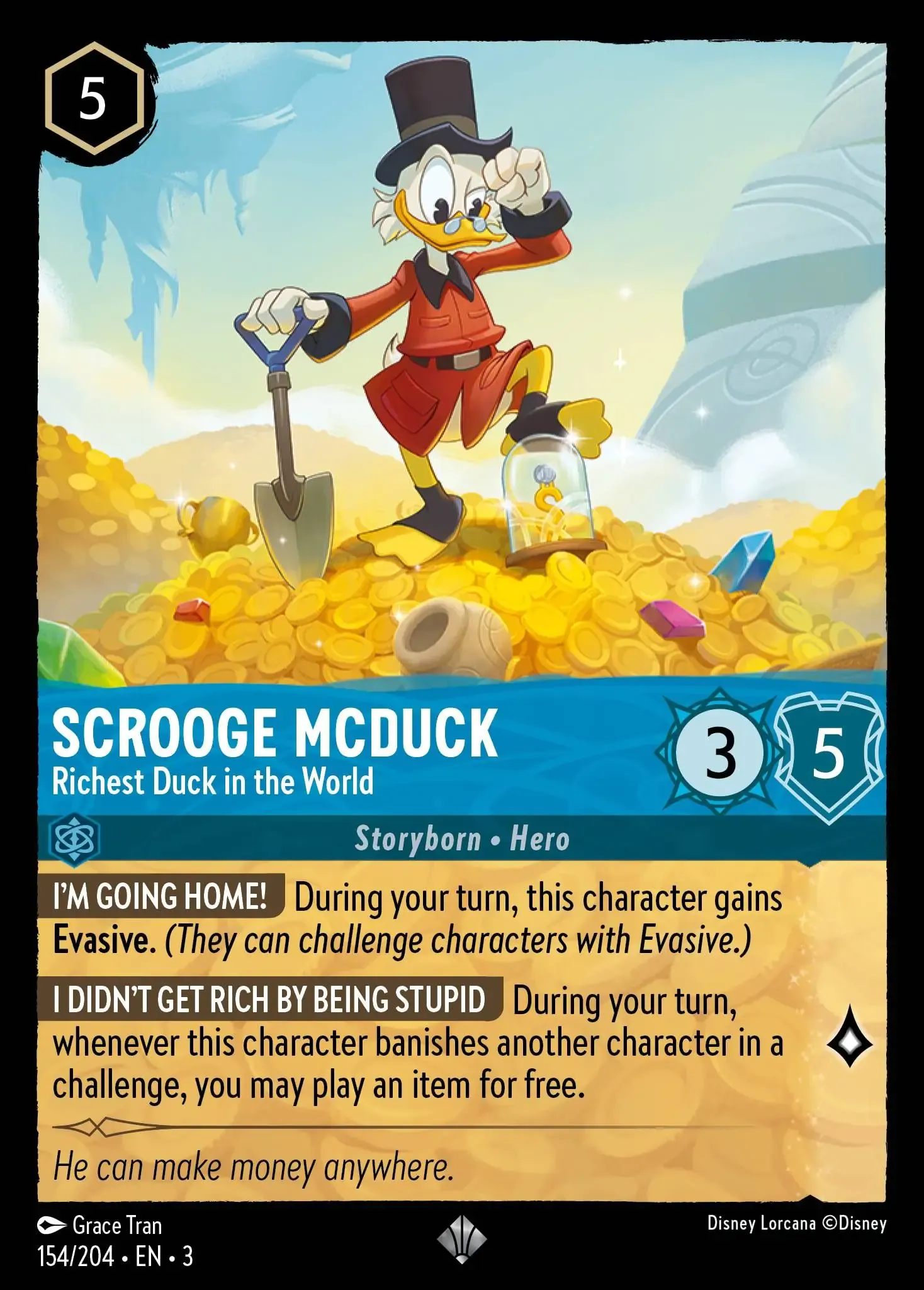 Carta Scrooge McDuck - Richest Duck in the World del set Into the Inklands