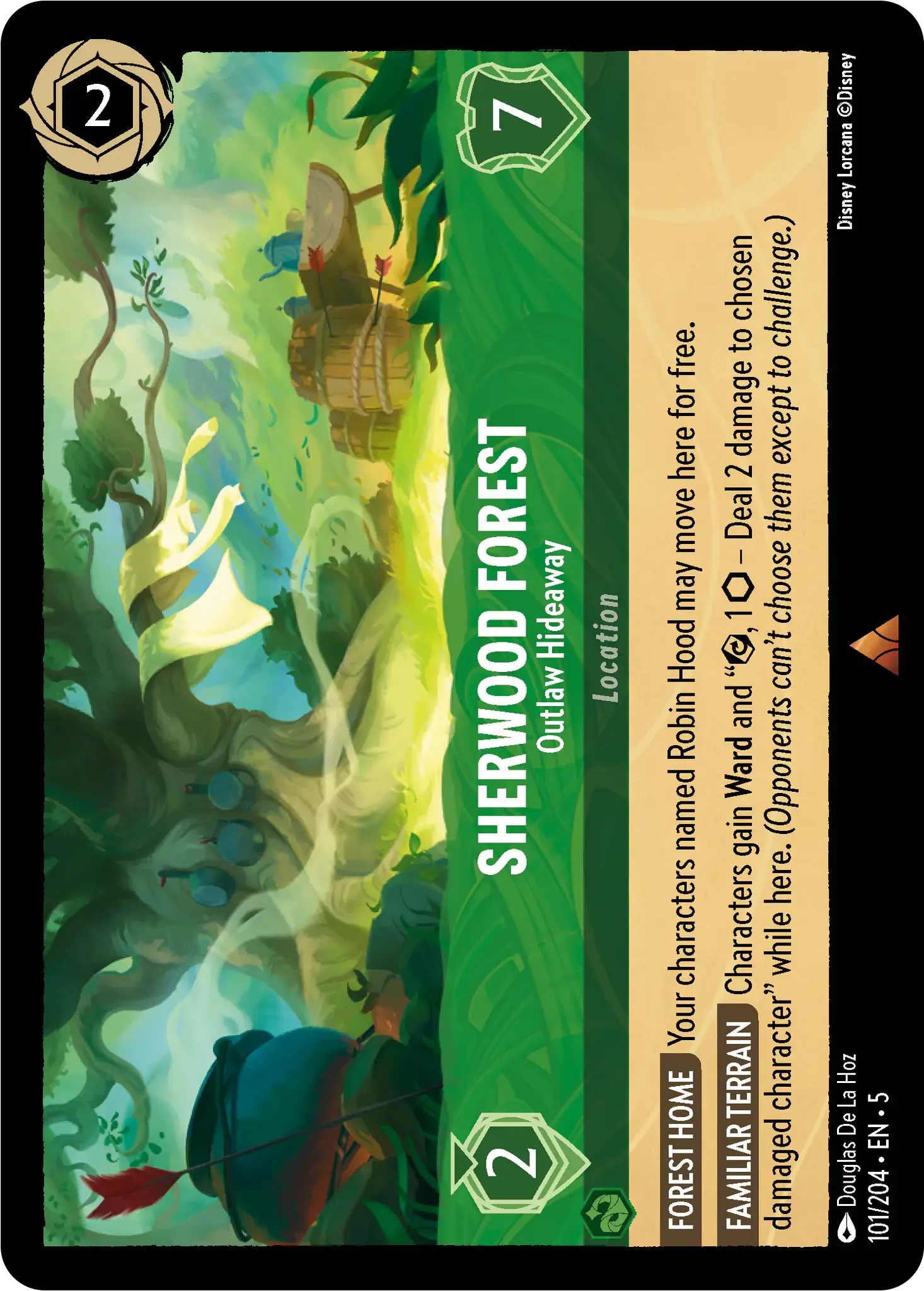 Carta Sherwood Forest - Outlaw Hideaway del set Shimmering Skies