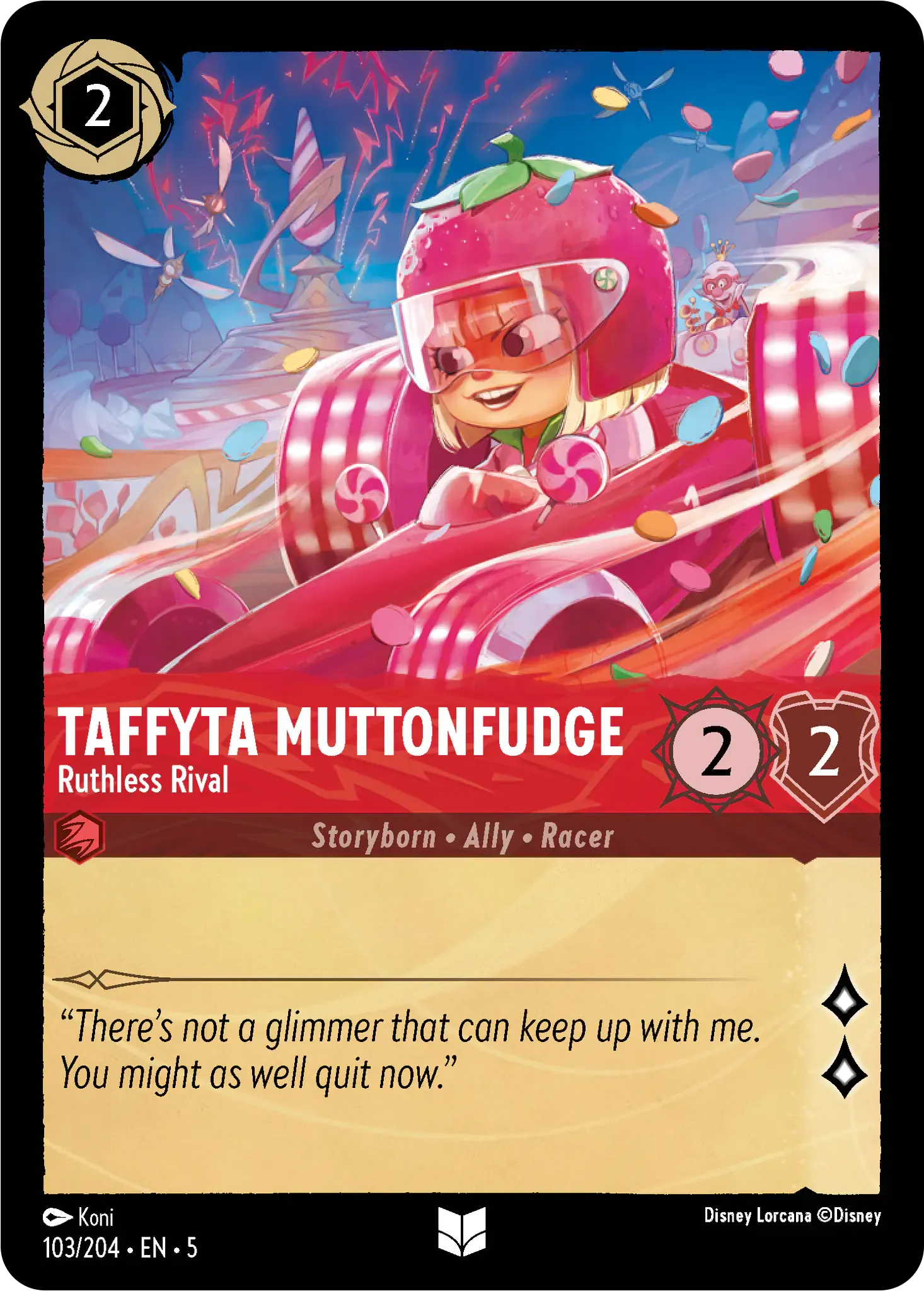 Carta Taffyta Muttonfudge - Ruthless Rival del set Shimmering Skies