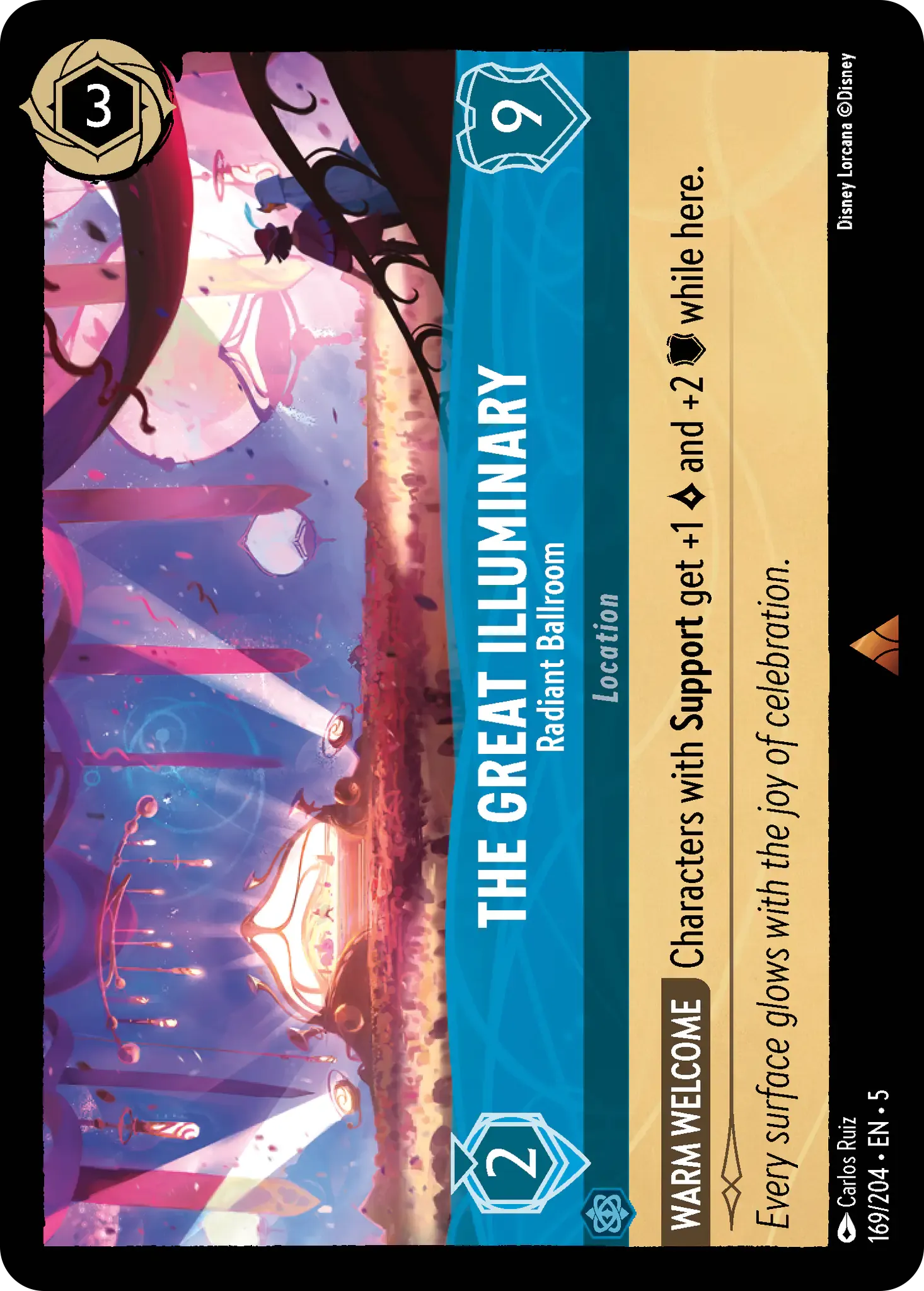 Carta The Great Illuminary - Radiant Ballroom del set Shimmering Skies