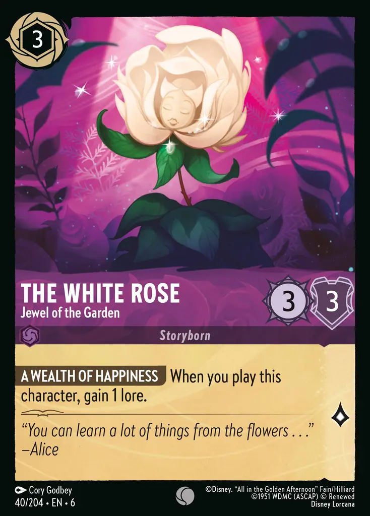 Carta The White Rose - Jewel of the Garden del set Azurite Sea