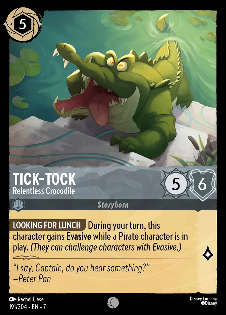 Carta Tick-Tock - Relentless Crocodile del set Archazia's Island