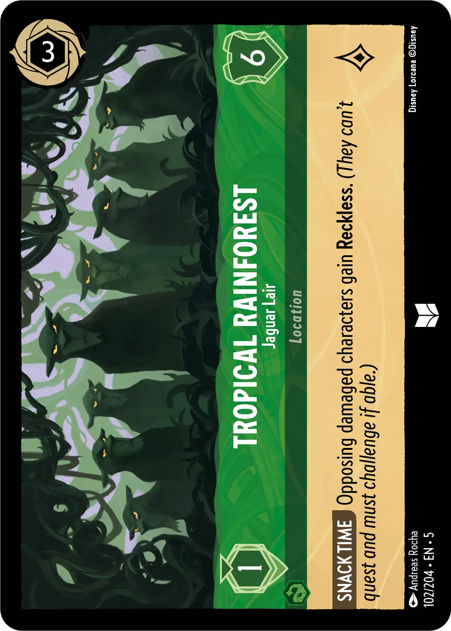 Carta Tropical Rainforest - Jaguar Lair del set Shimmering Skies
