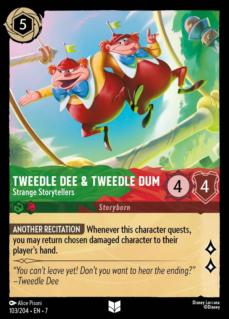 Carta Tweekdle Dee & Tweedle Dum - Strange Storytellers del set Archazia's Island