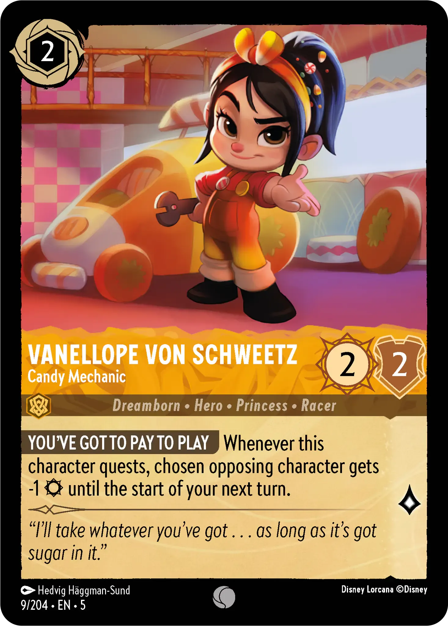 Carta Vanellope von Schweetz - Candy Mechanic del set Shimmering Skies
