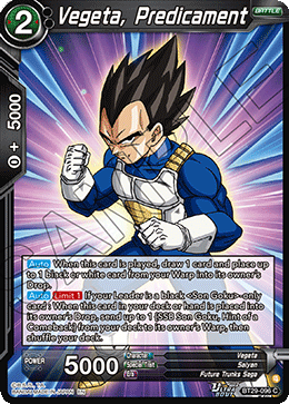 Vegeta, Predicament