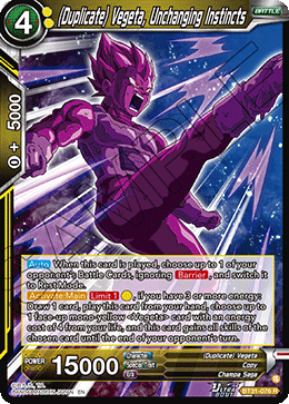 (Duplicate) Vegeta, Unchanging Instincts